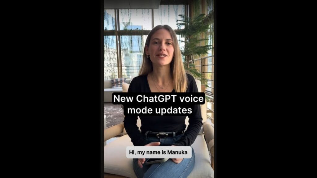 Manuka from OpenAI introducing ChatGPT voice mode update