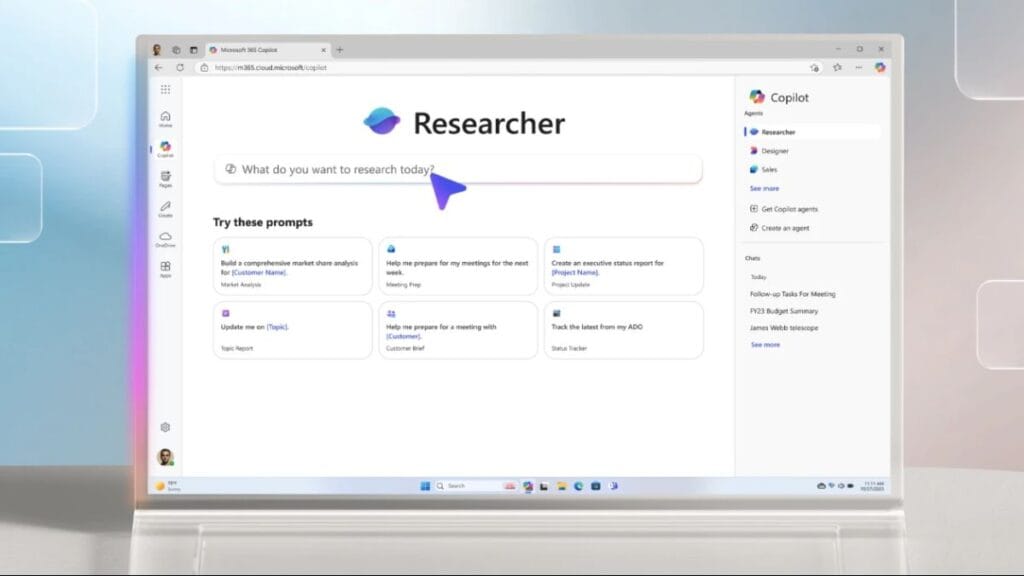 Microsoft 365 Copilot Researcher