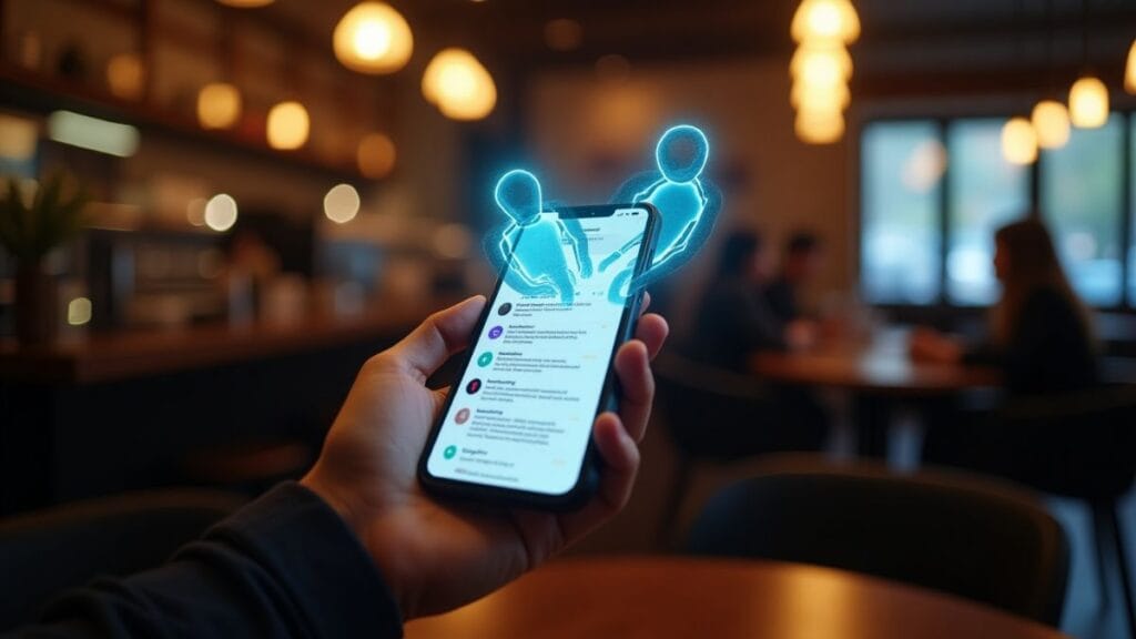 Four AI search assistants Claude, ChatGPT, Perplexity and Gemini emerging from smartphone with unique visual presentations and search results