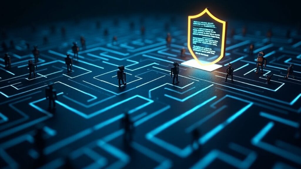 Digital maze trapping AI bots while protecting website content with Cloudflare AI Labyrinth technology