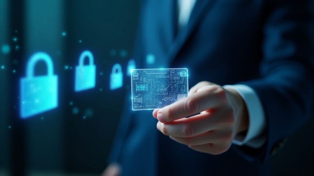 Digital ID verification system for AI access with holographic security features